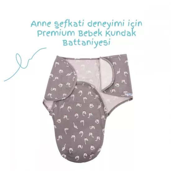 Sevi Bebe interlok Bebe Kundak Kuğu Desen